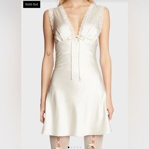 Romantic lace and satin dress